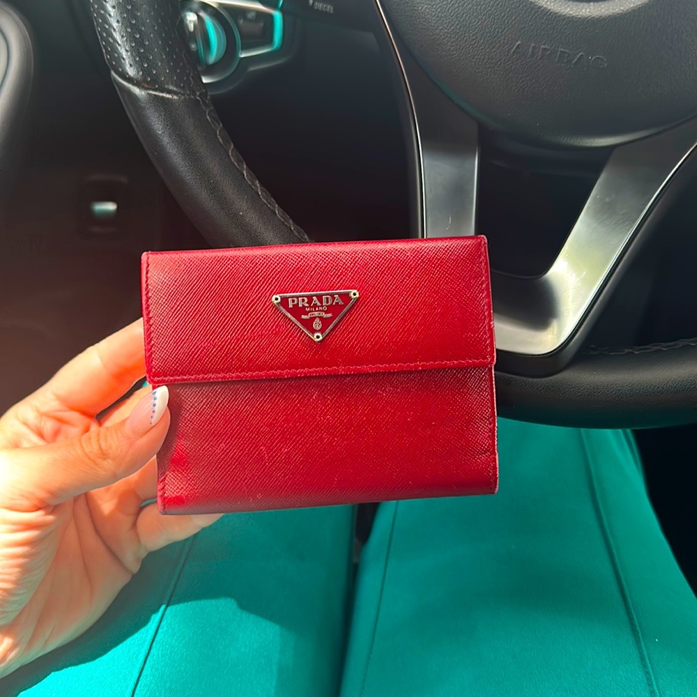 *Beautiful Ruby Red Prada Wallet*